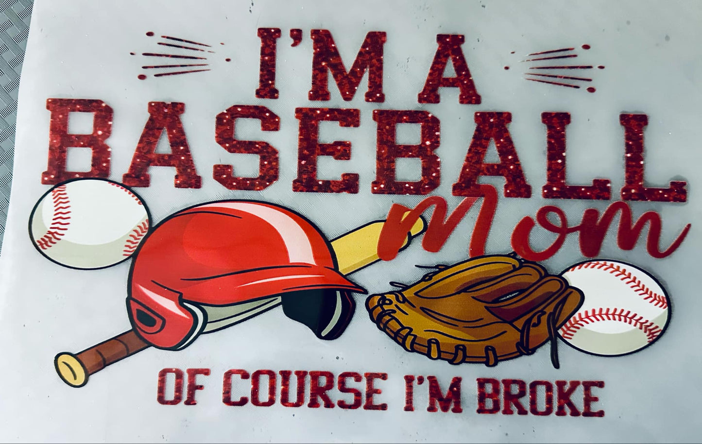 Of Course DTF Baseball print