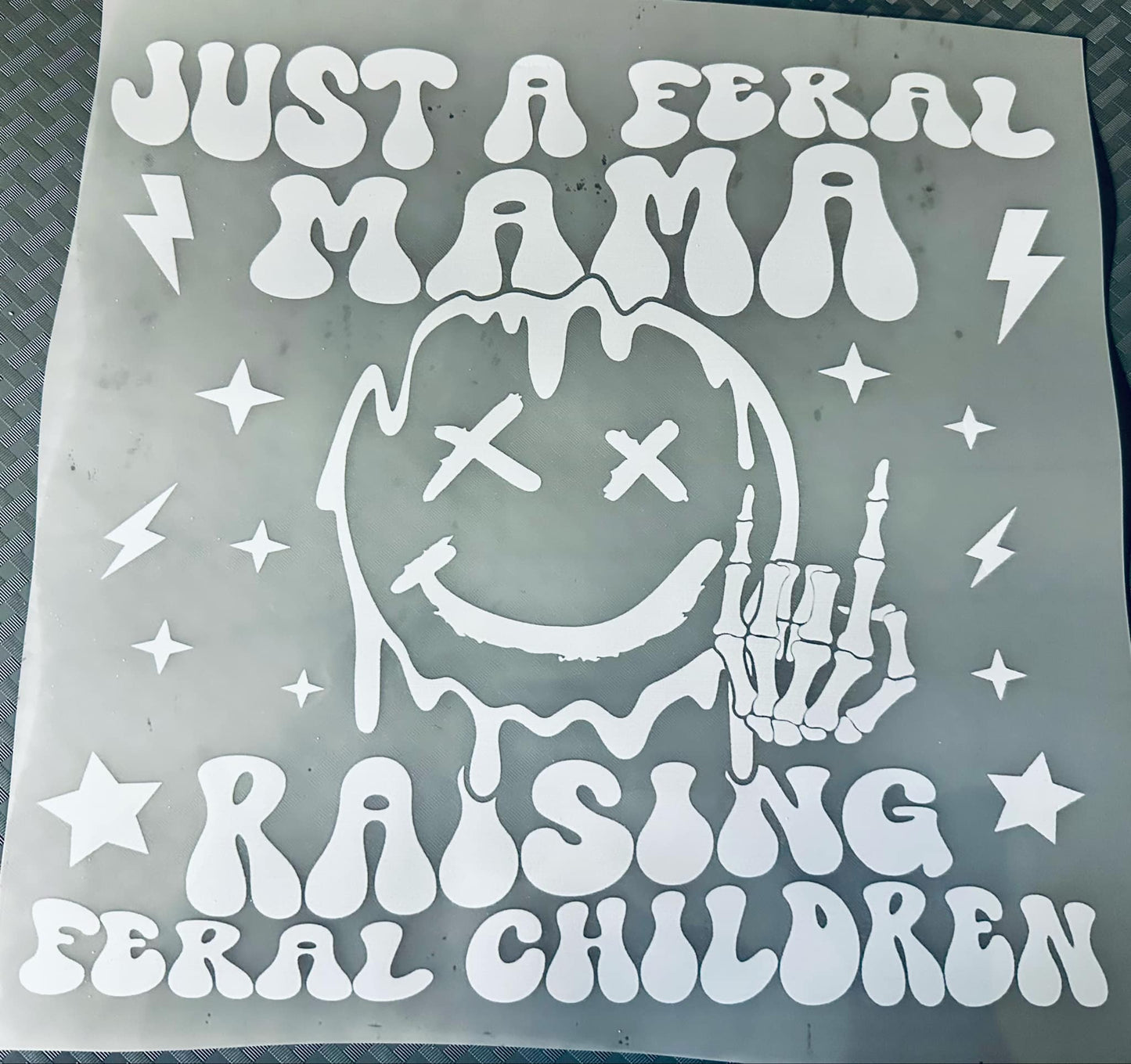 Just A Feral Mama DTF print