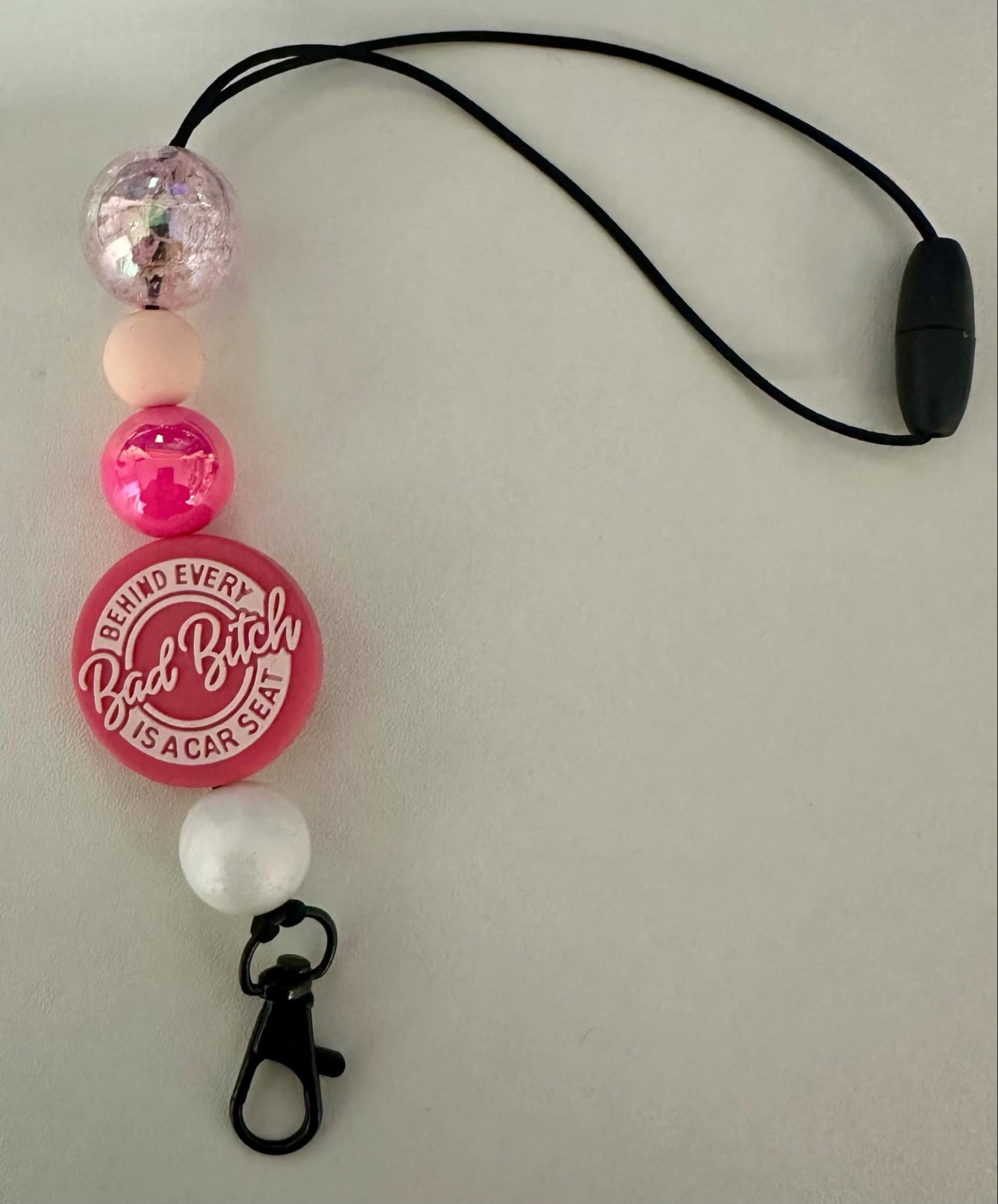 "Pink Bad B*tch" Reusable Rearview Car Freshie Hanger