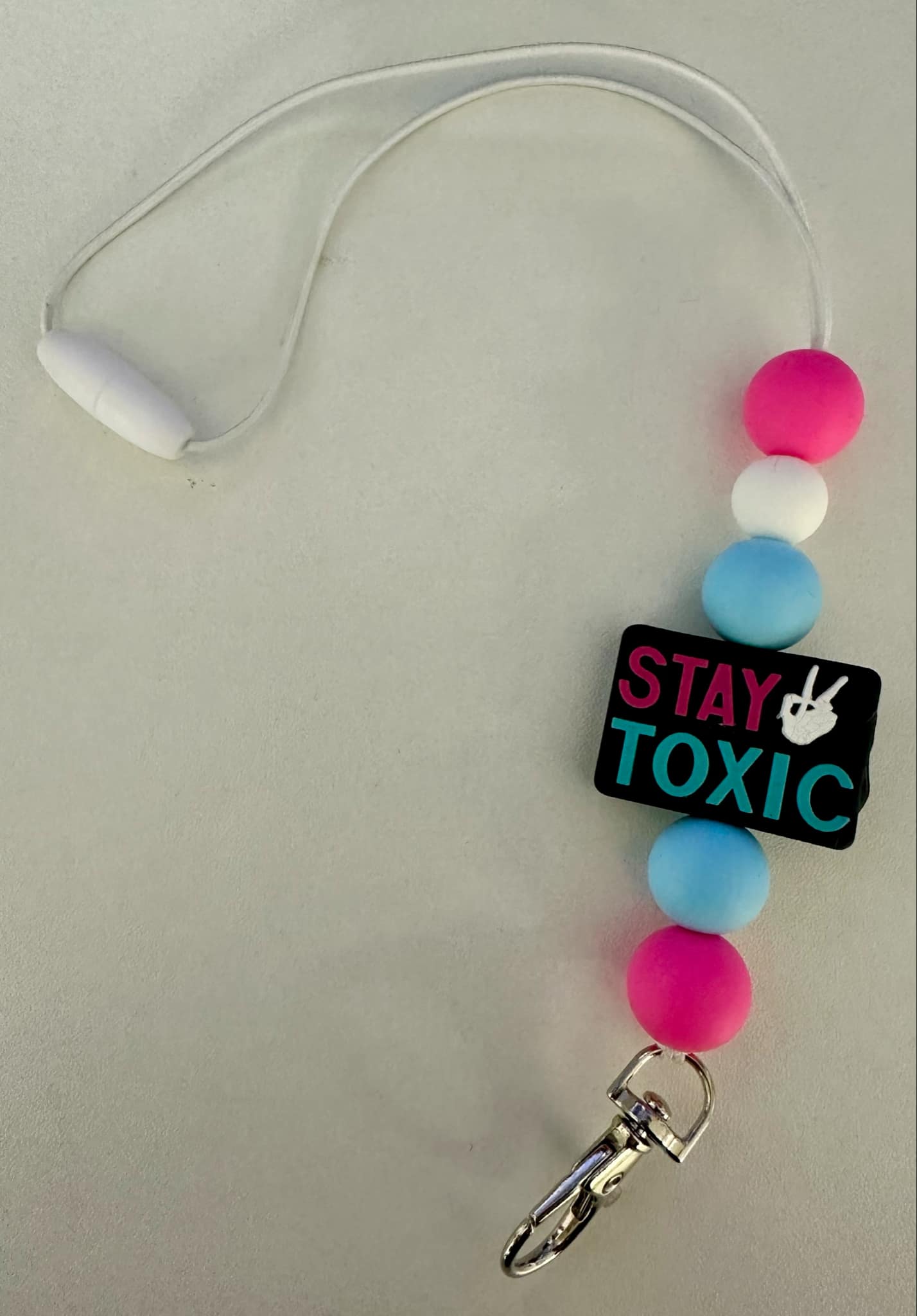 "Stay Toxic" Reusable Rearview Car Freshie Hanger