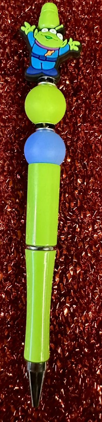 "Aliens" Silicone Beaded Pen