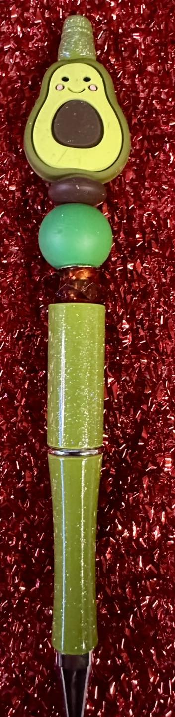 "Avocado" Silicone Beaded Pen