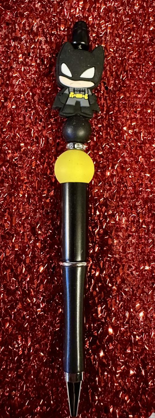 "Bat" Silicone Beaded Pen