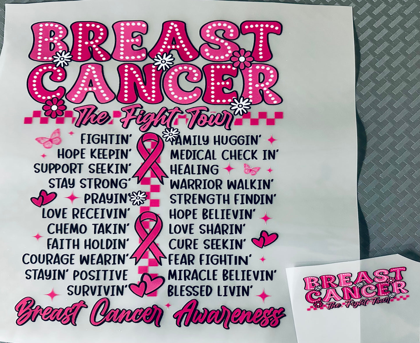 Breast Cancer World Tour DTF print