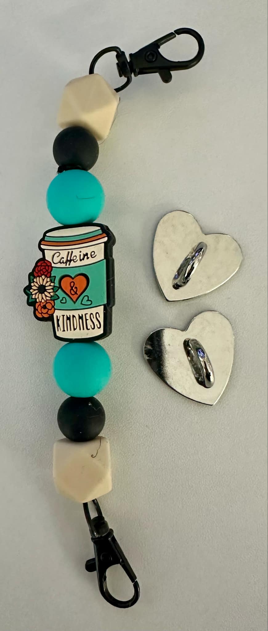 "Coffee Cup" Silicone Beaded Phone Strap