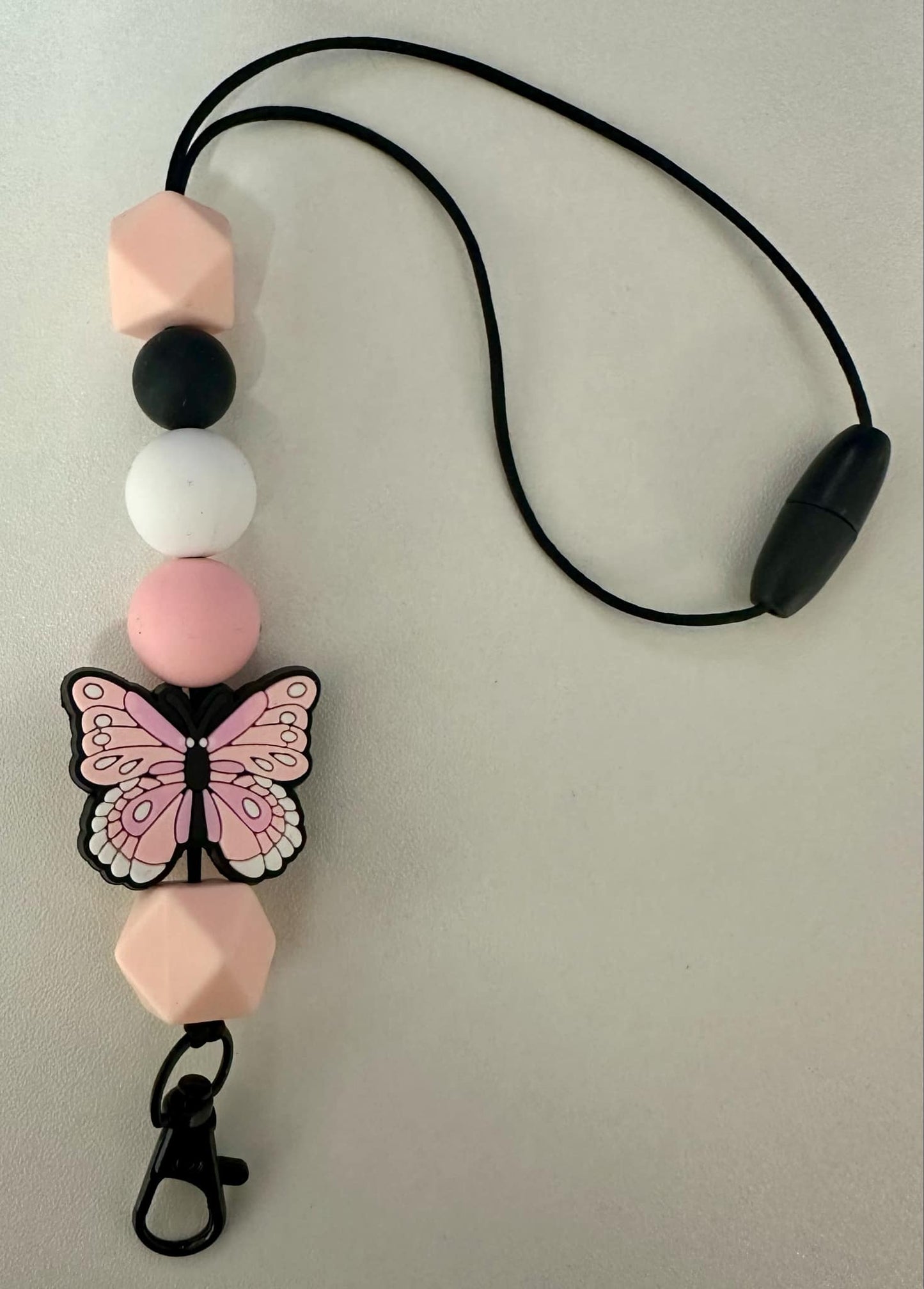 "Pink Butterfly" Reusable Rearview Car Freshie Hanger
