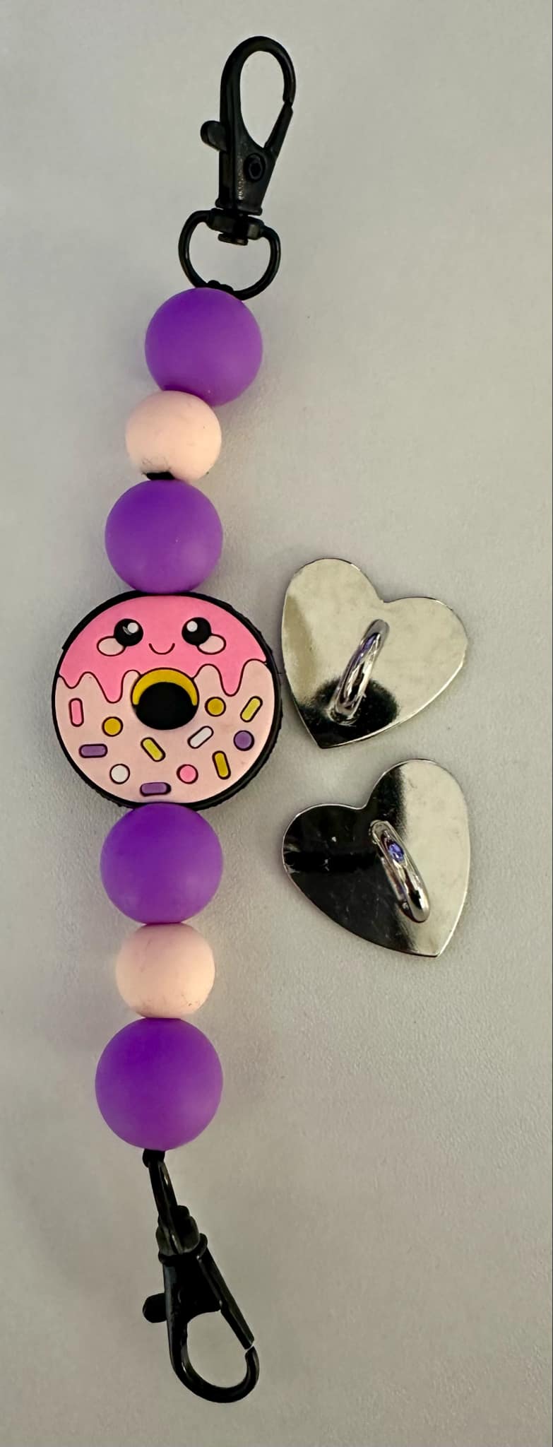 "Doughnut" Silicone Beaded Phone Strap