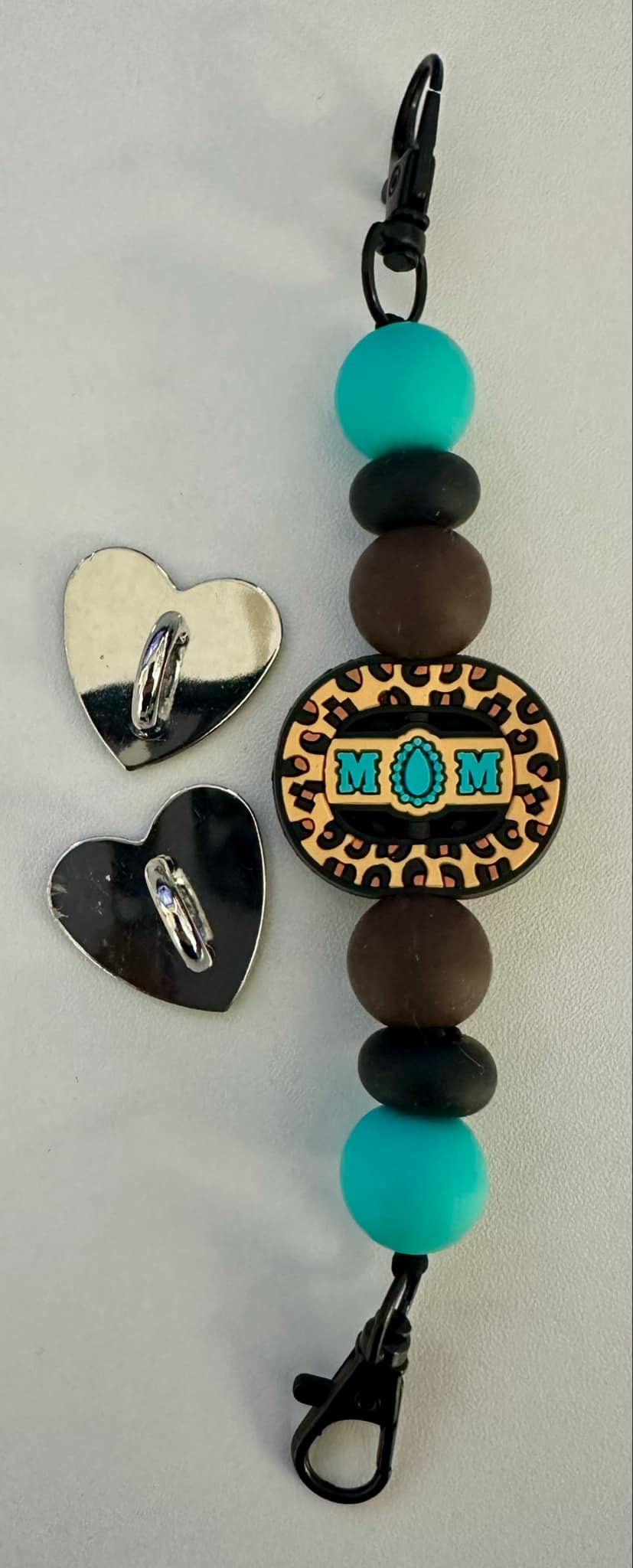 "Mom" Beaded Silicone Phone Strap