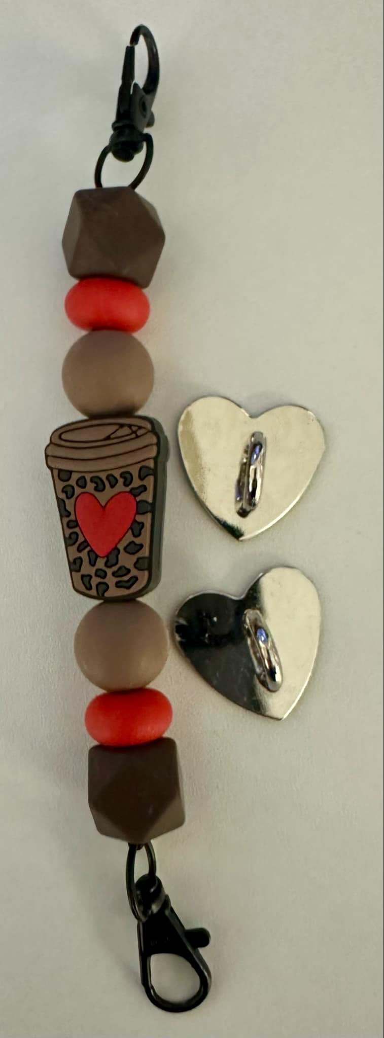 "Coffee" Silicone Beaded Phone Strap