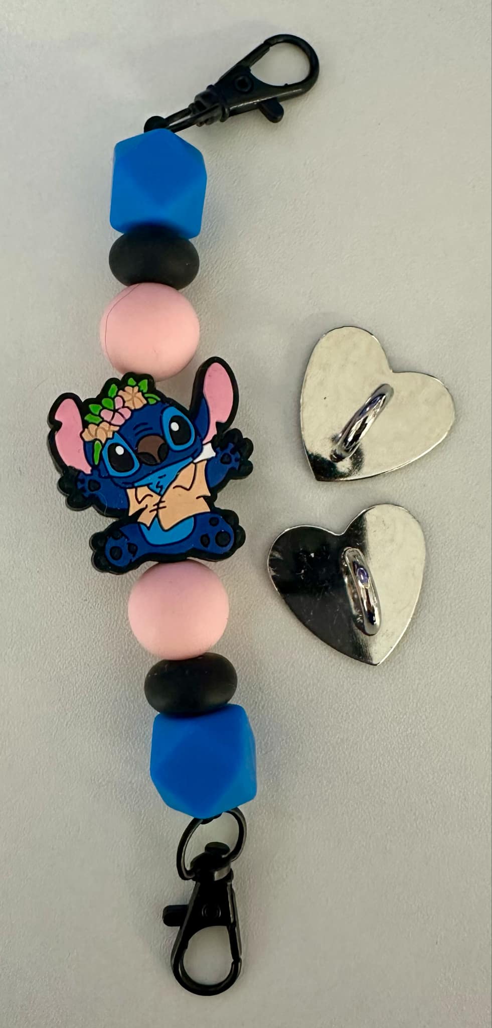 "Stitch" Silicone Beaded Phone Strap