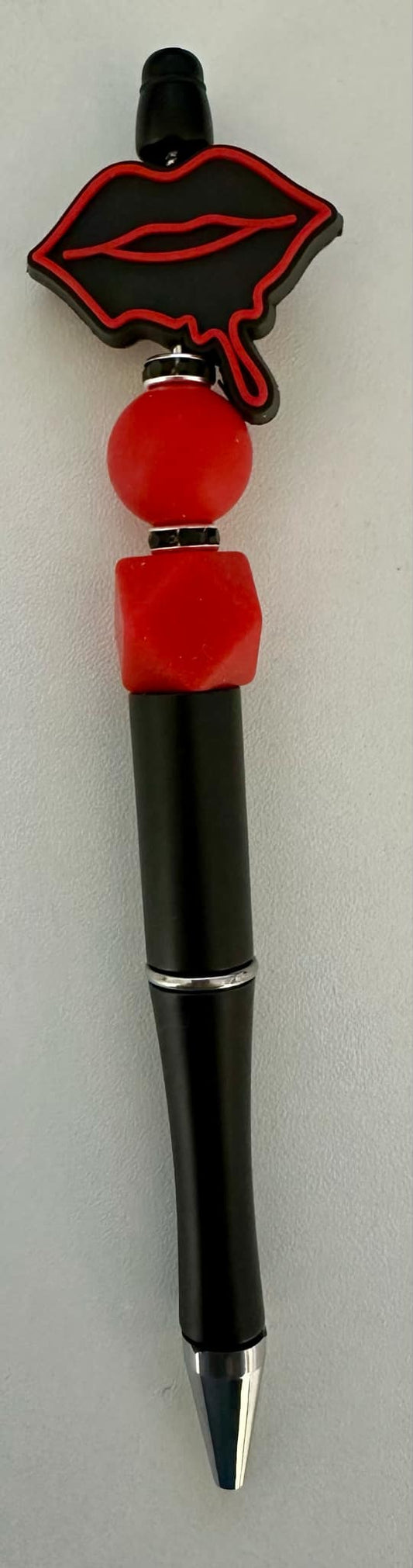 "Lips" Silicone Beaded Pen