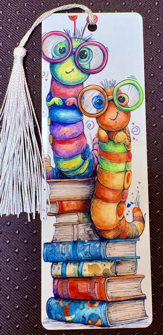 Bookworm Metal Bookmark