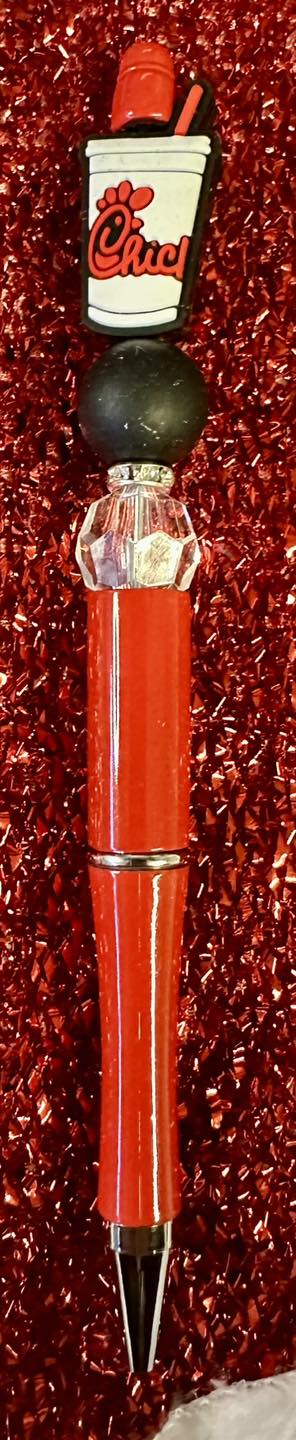 "Chick" Silicone Beaded Pen