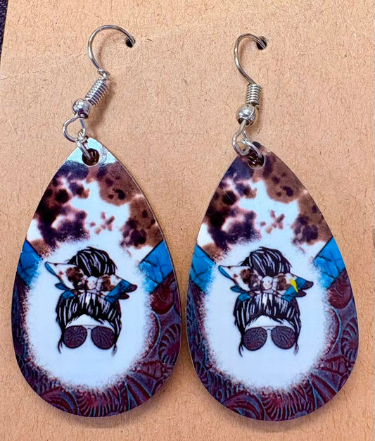 Cow Hide Earrings