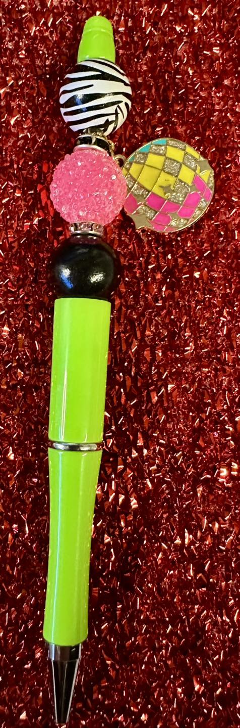 "Disco Ball" Silicone Beaded Pen