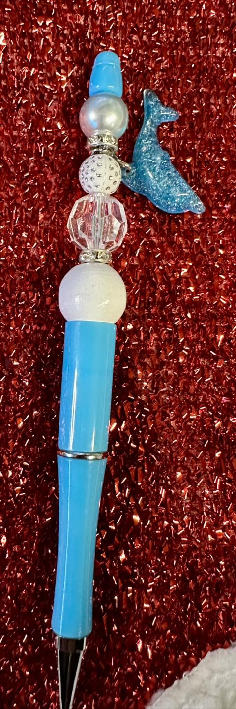 "Dolphin" Silicone Beaded Pen