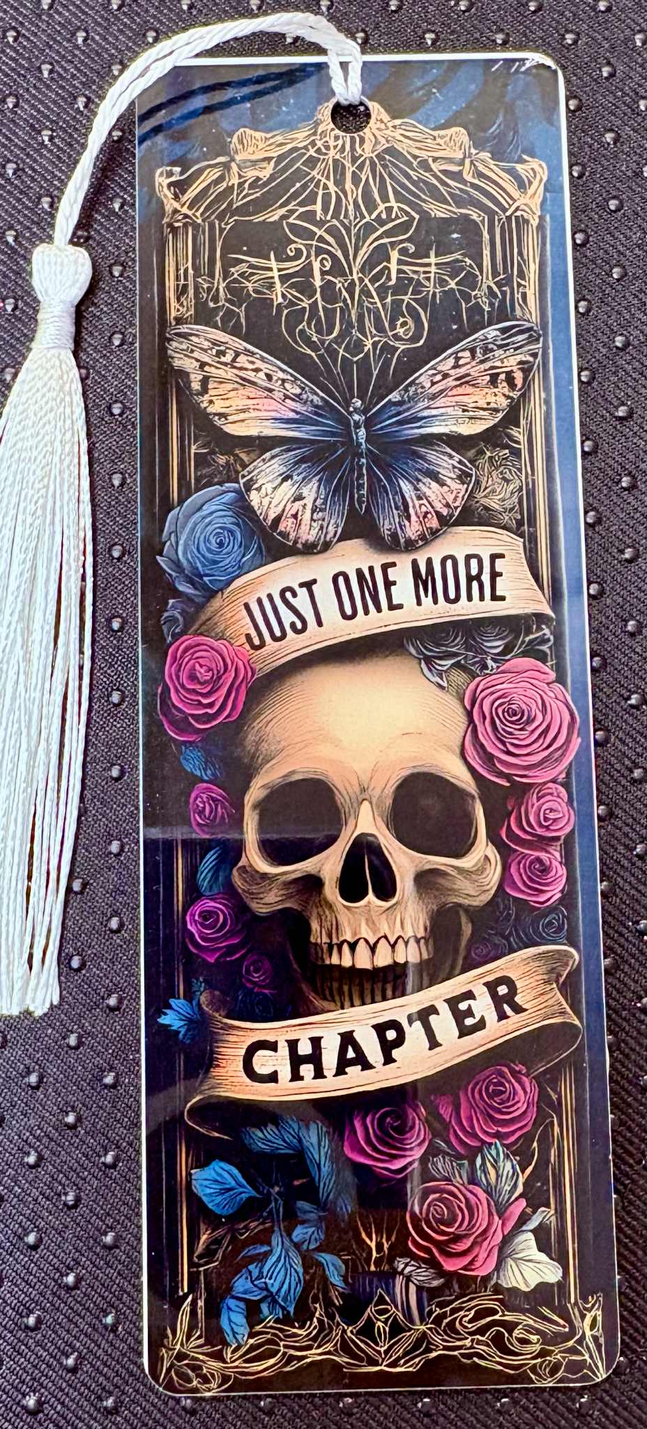 Just One More Chapter Metal Book Mark