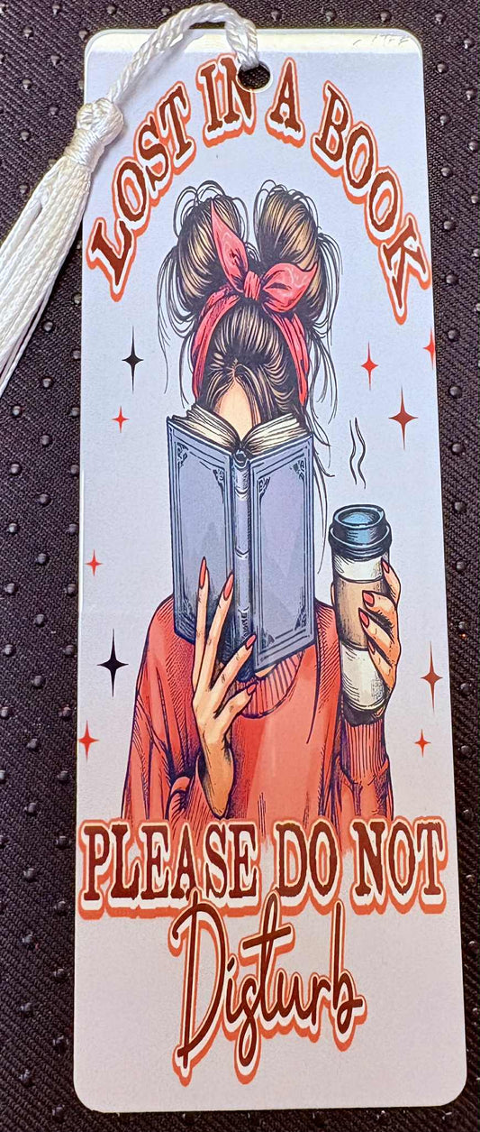 Lost In A Book Metal Book Mark