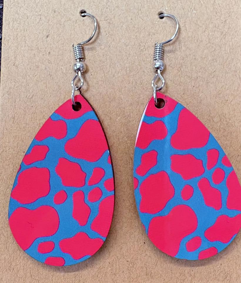 Neon Print Earrings