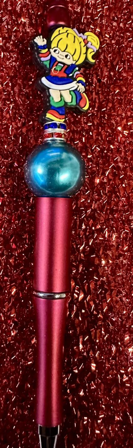 "Rainbow Brite" Silicone Beaded Pen