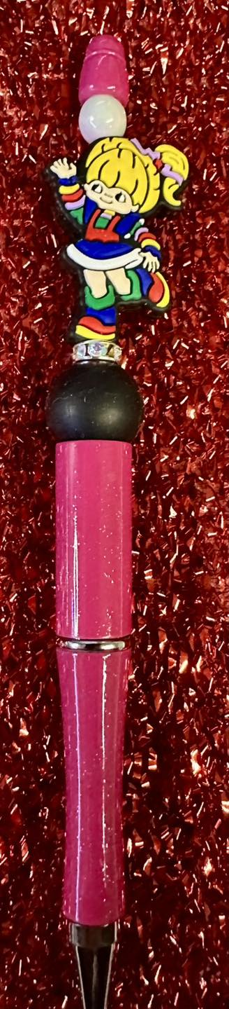 "Rainbow Brite" Silicone Beaded Pen