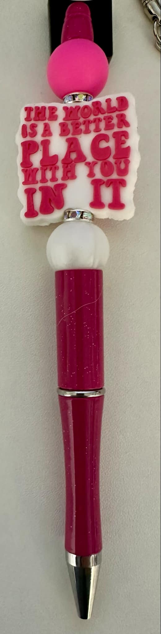 "The World" Silicone Beaded Pen